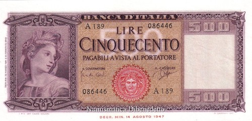 Repubblica 500 lire italia - -,
