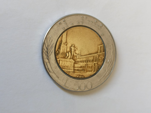 500 lire bimetalliche - ,