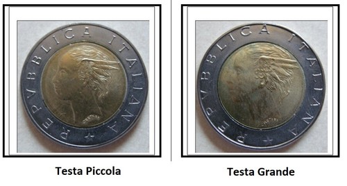Variante lire 500 - lire,