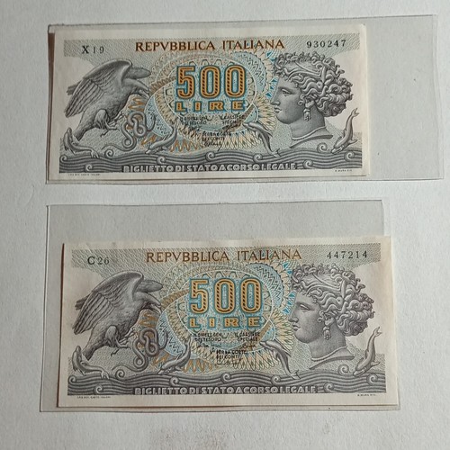 Lotto banconote 500 lire - 500,