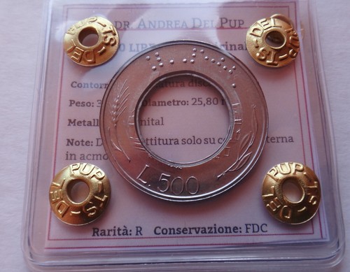 Errore raro 500 lire - errore,