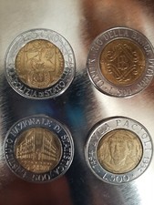 monete rare 4 pezzi 500 Lire
