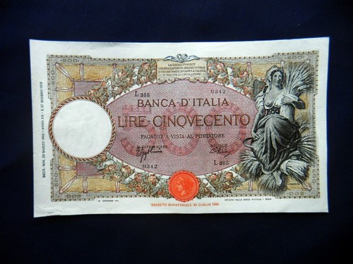 1942 italia rara banconota - italia,
