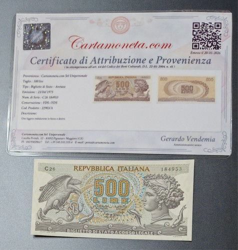 500 lire aretusa - lire,