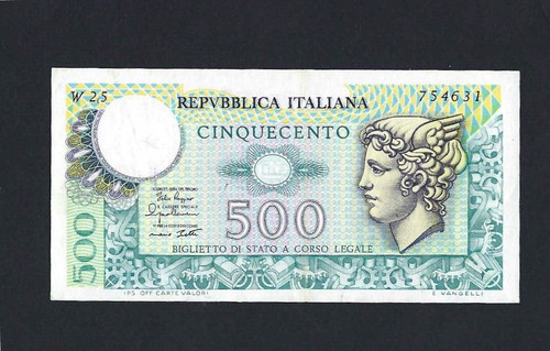 Biglietto stato 500 lire - biglietto,