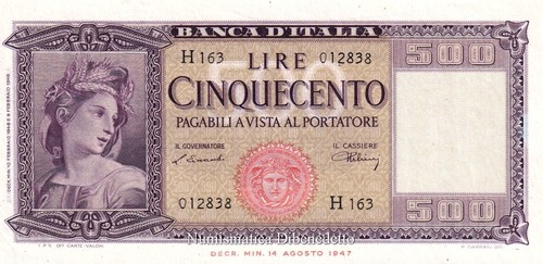 Repubblica 500 lire - -,