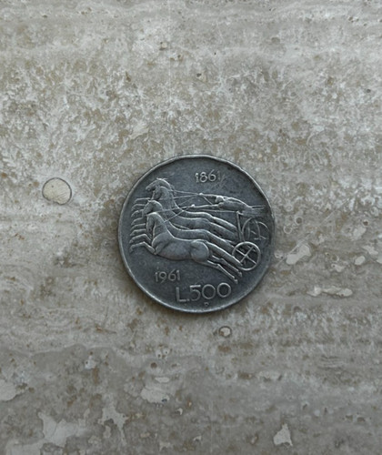 Moneta usata 500 lire - "500, lire"