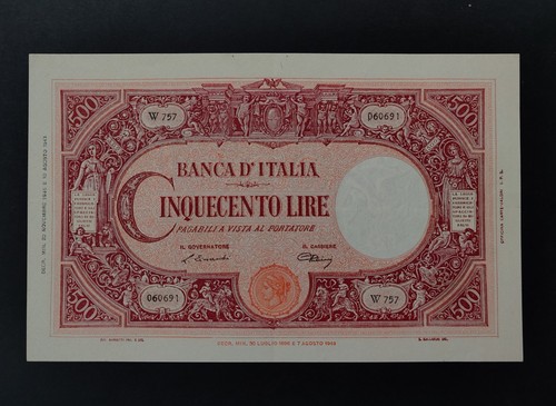 Rara 500 lire barbetti - lire, grande