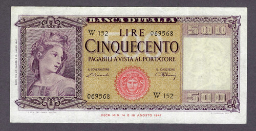 Repubblica italiana 500 lire - italiana,