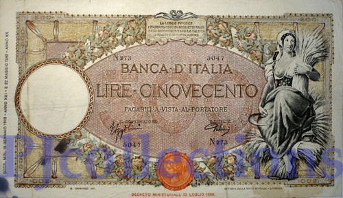 Italia italy 500 lire - italy,