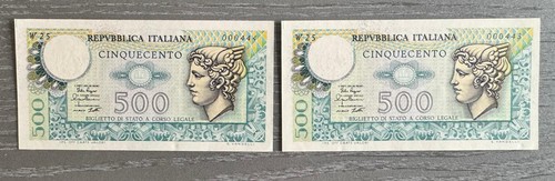 Due banconote 500 lire - 500,