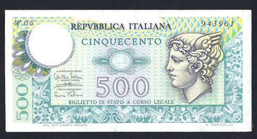 Biglietto stato 500 lire - biglietto,