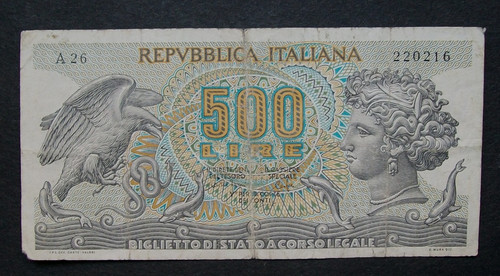 Rara 500 lire aretusa 1975 - 500,