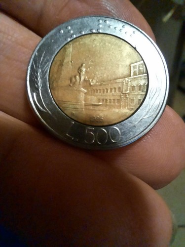 Moneta 500 lire - moneta, bimetallica