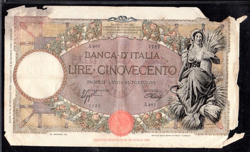 Rara cinquecento 500 - cinquecento, lire