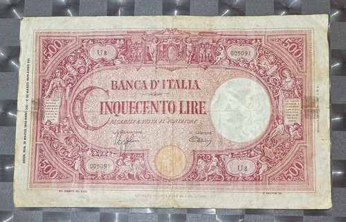 500 lire grande - lire, fascio