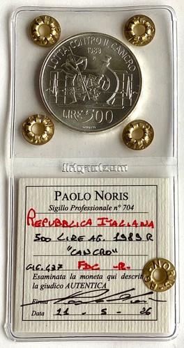 500 lire argento 1989 - lire,
