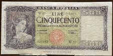 Rara Banconota Sostitutiva 500