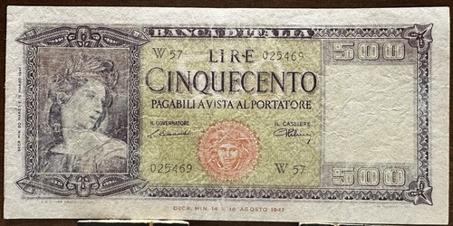 Rara banconota sostitutiva 500 - banconota,