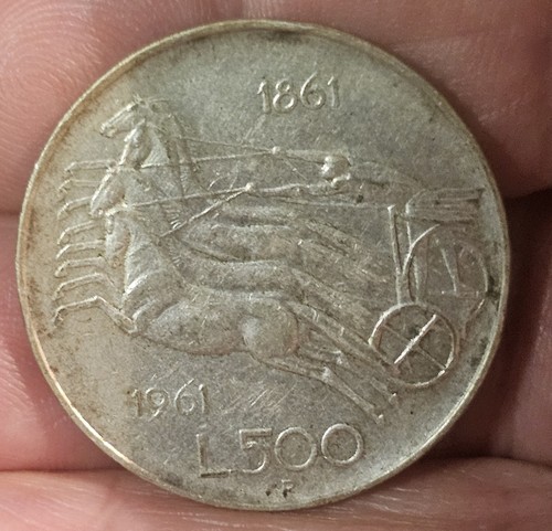 500 lire argento 1961 - argento,