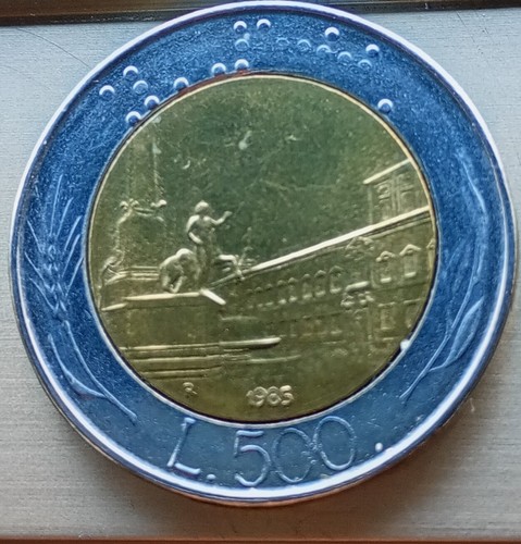 Moneta 500 lire italiane - , 1985